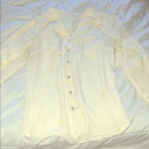 💕Creamy blouse with buttons in the front